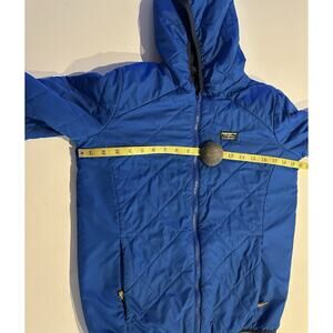 LL Bean Mountain Bound Reversable Youth Boy Jacket Hoodie XL Fleece Coat Blue